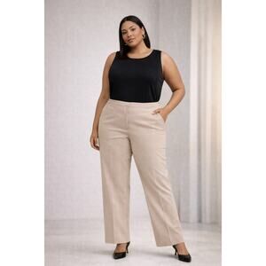 Talbots Woman | 20W | Khaki Dress Pants | Side Zip | Stretch |Office Classic Fit